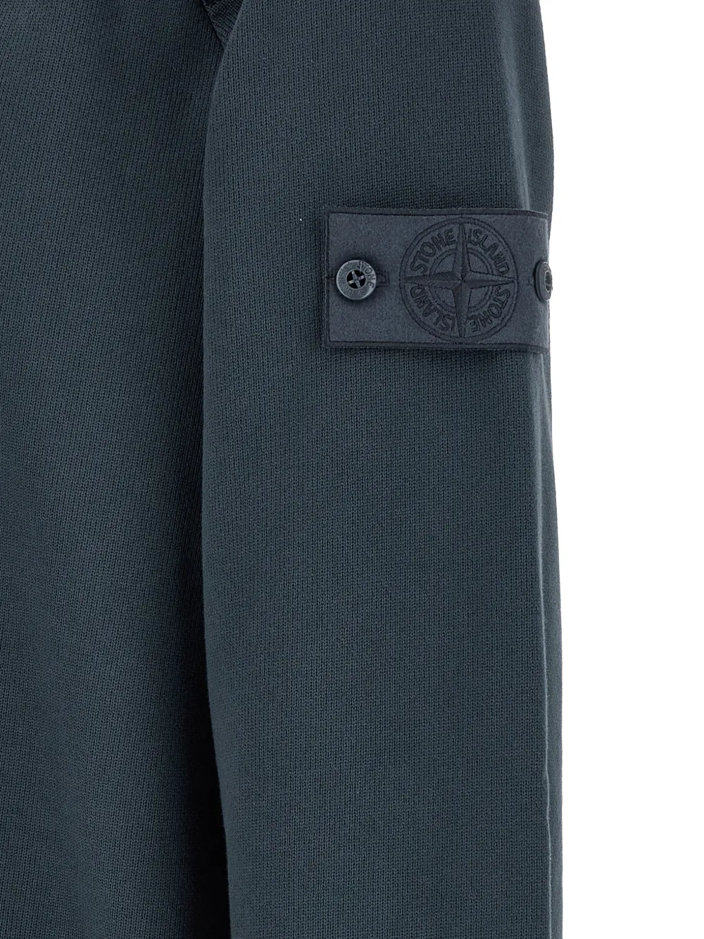 Stone Island Sweater met patch en ronde hals Zwart