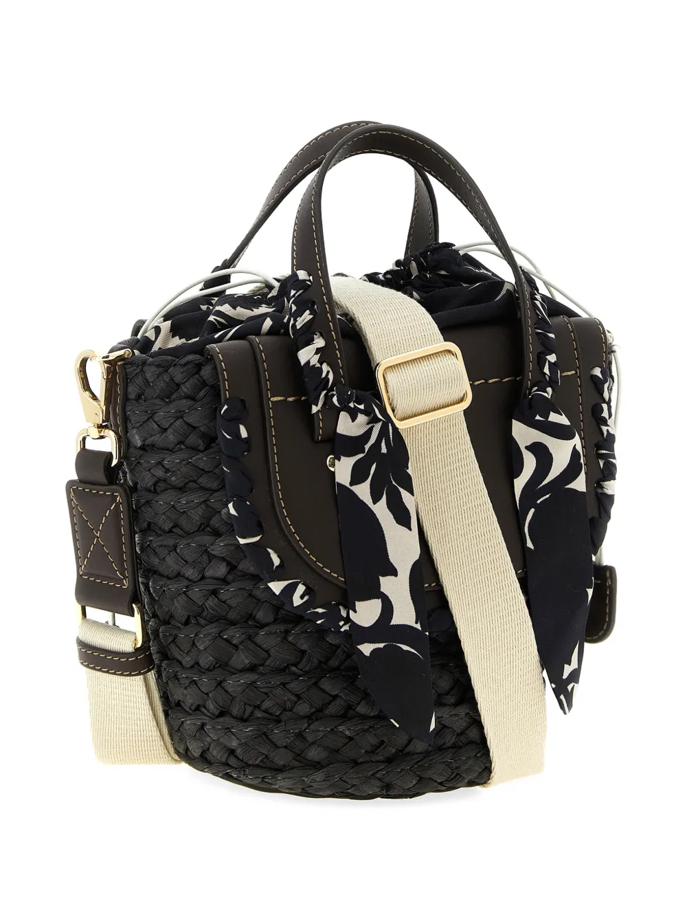  Cuba Lab Woven Tote Bag - Black 