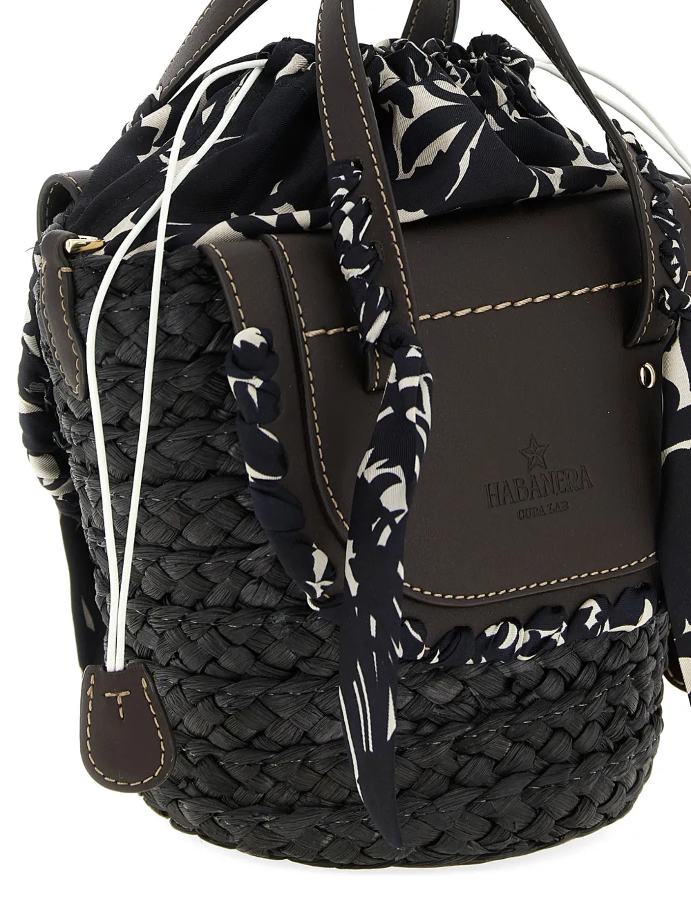  Cuba Lab Woven Tote Bag - Black 