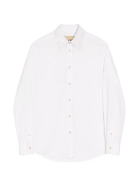 Valentino Garavani cotton poplin shirt with embroidery on the collar