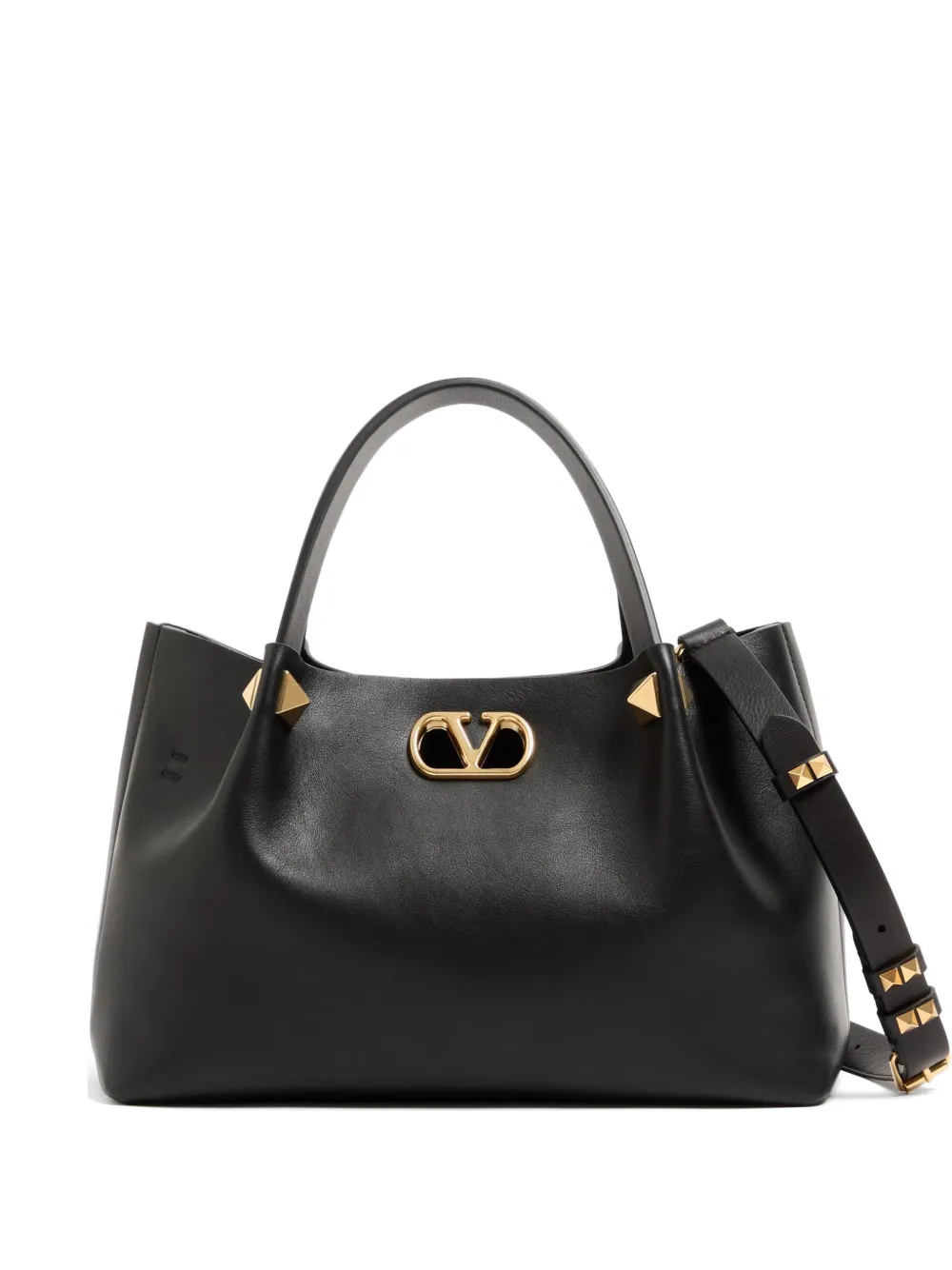 Valentino Garavani Borsa shopper piccola in pelle - Nero