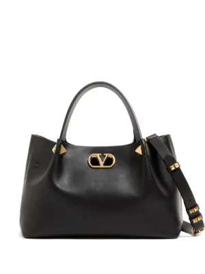 Valentino Garavani レザー トートバッグ | ブラック | FARFETCH JP