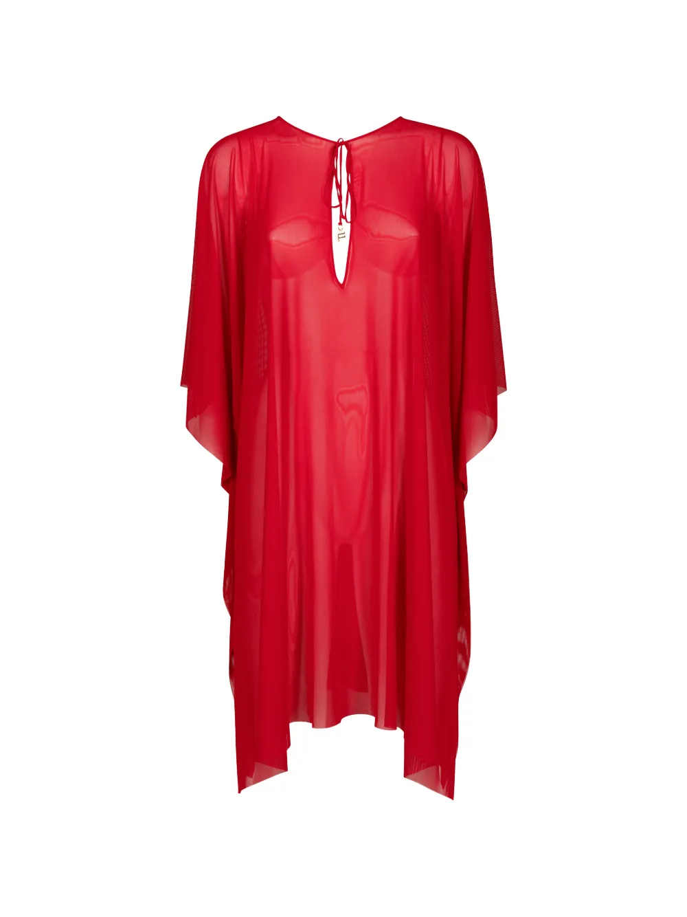 Fisico Azalea sheer tie-fastening dress - Rot