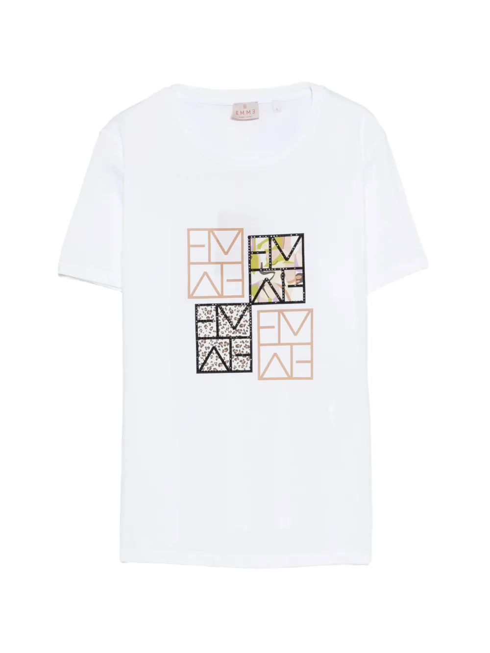 Marella Marea geometric print T-shirt - Bianco