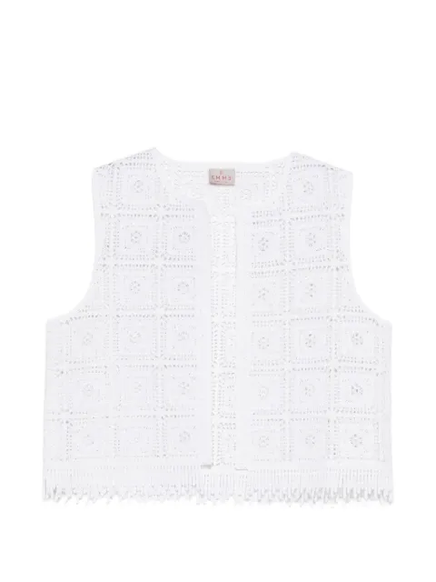 Marella Tenente crochet fringed knitted gilet