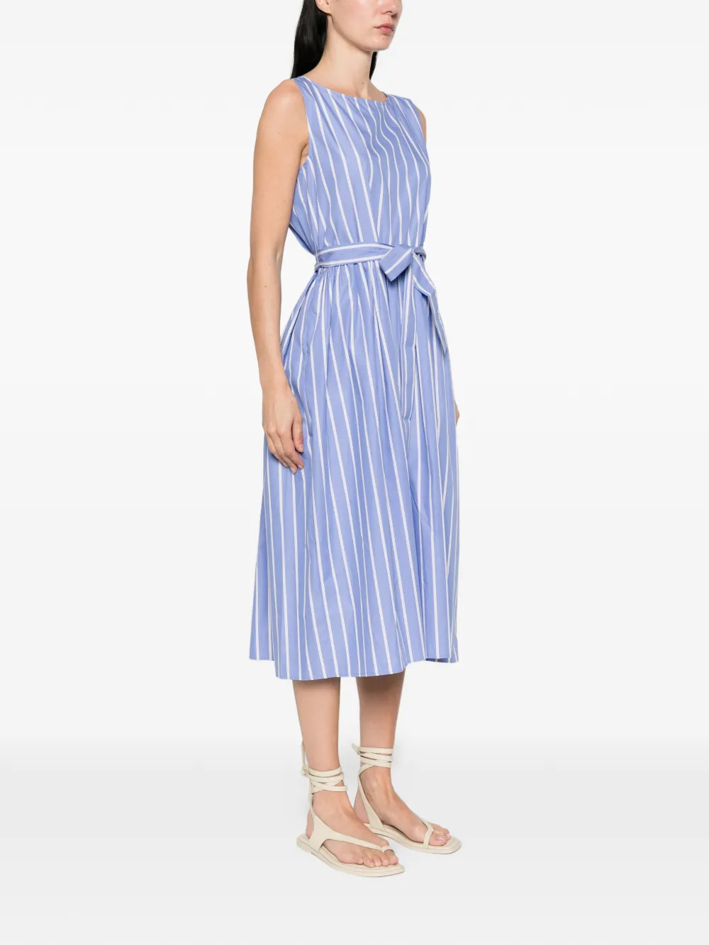  Marella Striped Midi Dress - Blue 