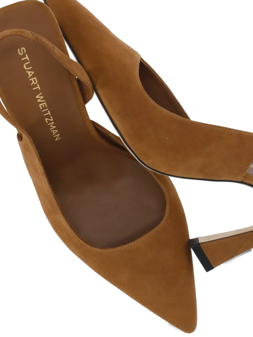 Stuart Weitzman Vinnie suède slingback pumps Beige