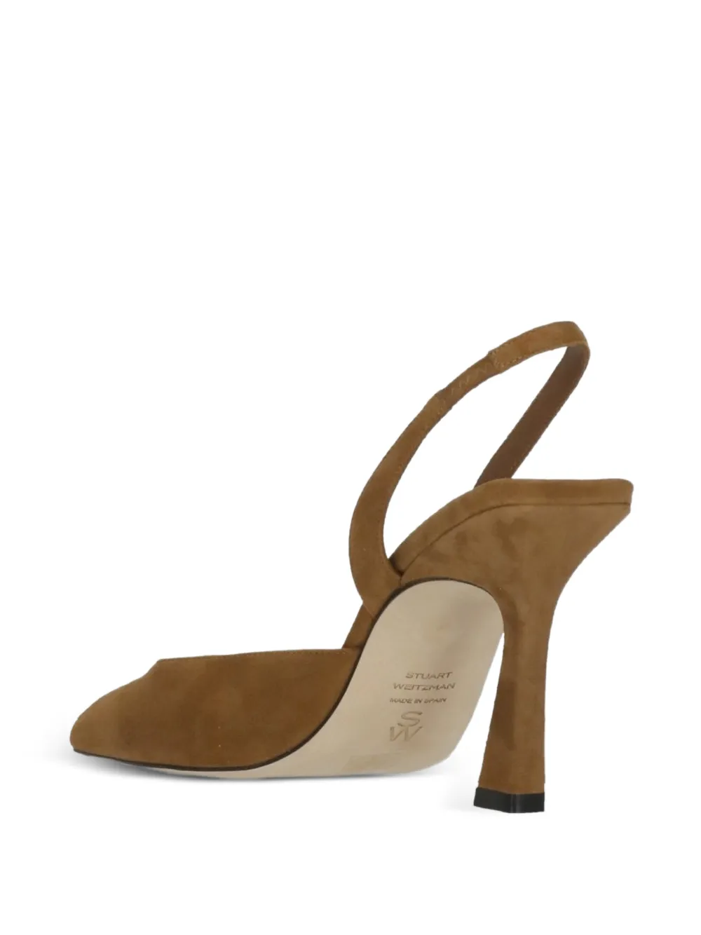  Stuart Weitzman Vinnie Slingback Suede Pumps - Neutrals 