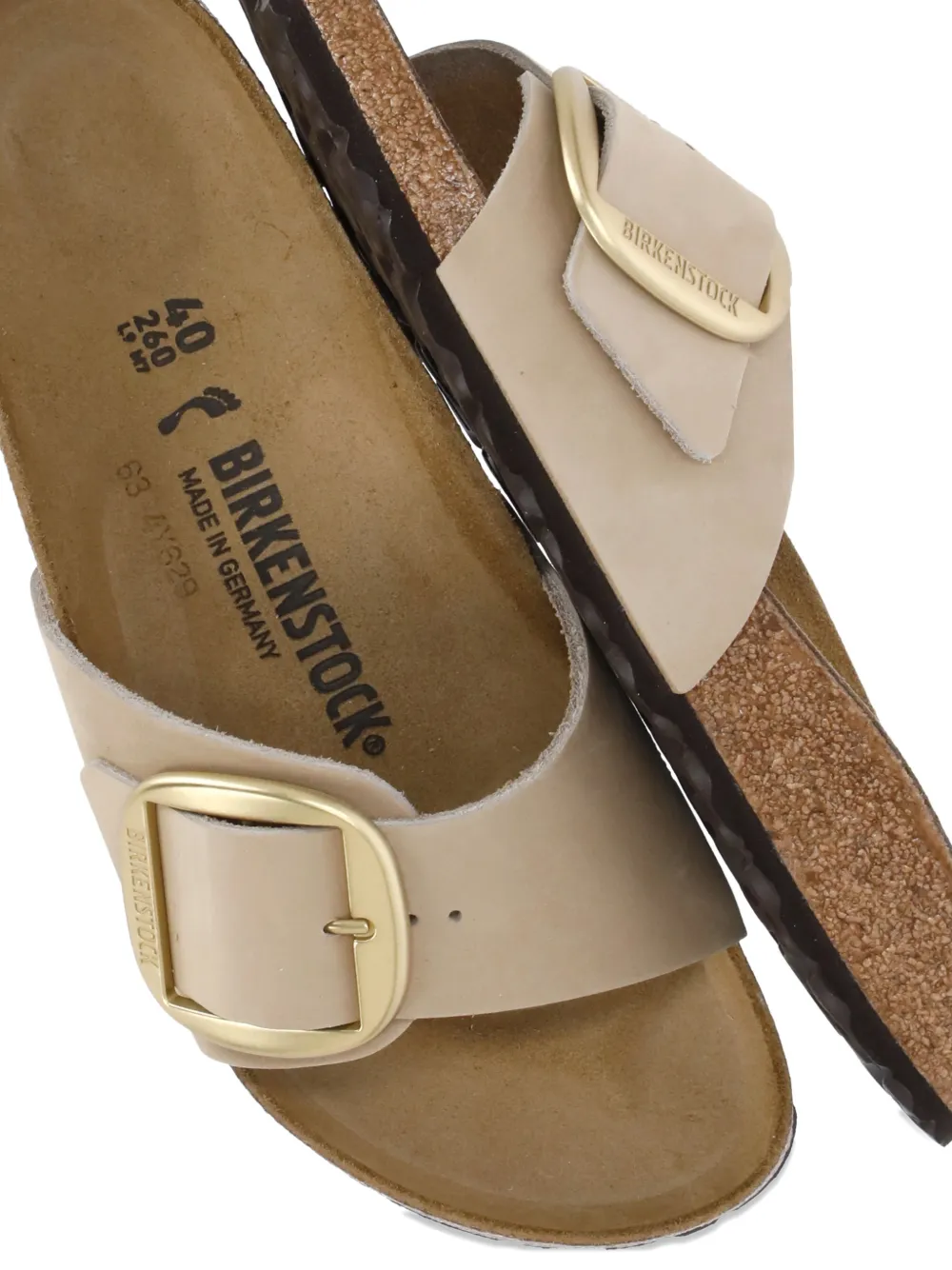 Birkenstock Madrid sandalen met gesp Beige