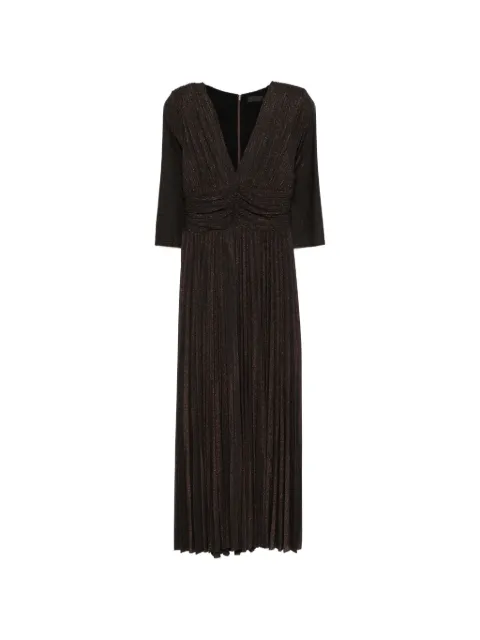 LIU JO long pleated lurex dress