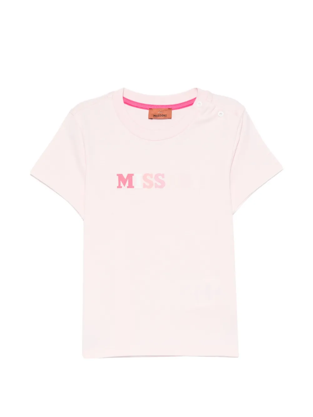 Missoni Kids logo-print T-shirt - Rosa