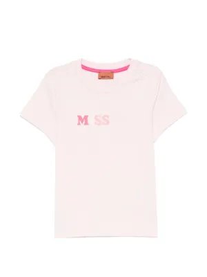 Fendi Kids Teddy bear-print stretch-cotton T-shirt | Pink