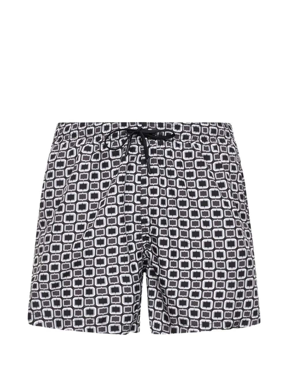 Tagliatore elasticated graphic print swim shorts – Black