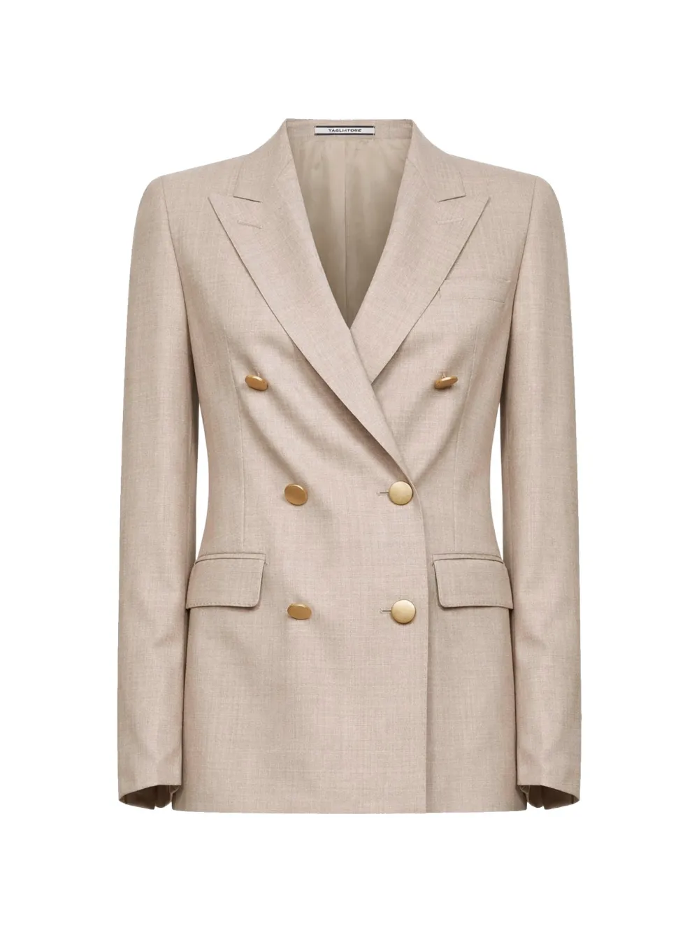 Tagliatore double-breasted peak-lapel blazer - Nude