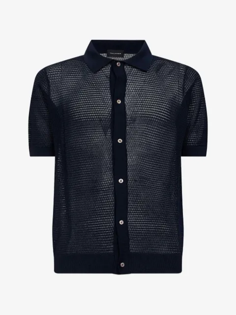Tagliatore polo en maille côtelée pointelle