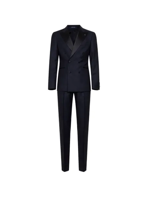 Tagliatore double-breasted jacquard suit