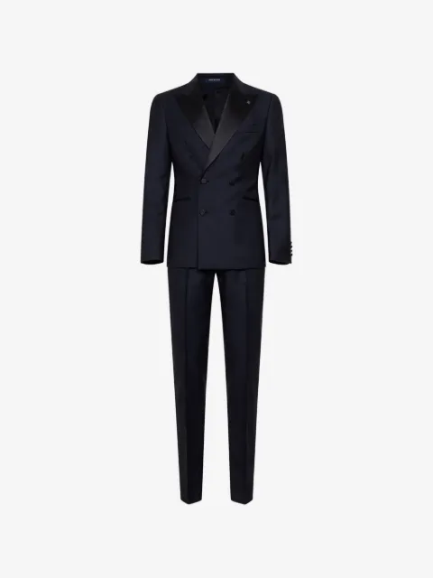 Tagliatore double-breasted jacquard suit