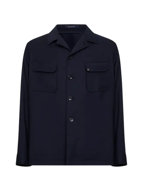 Tagliatore chemise en laine à logo avec boutons