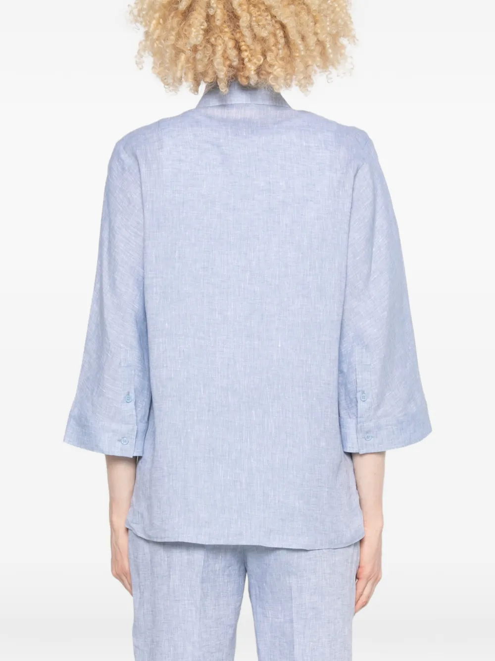 Peserico Overhemd met knopen Blauw