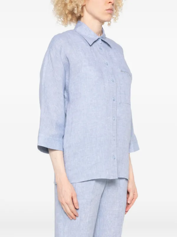 Peserico Button Shirt | Blue | FARFETCH