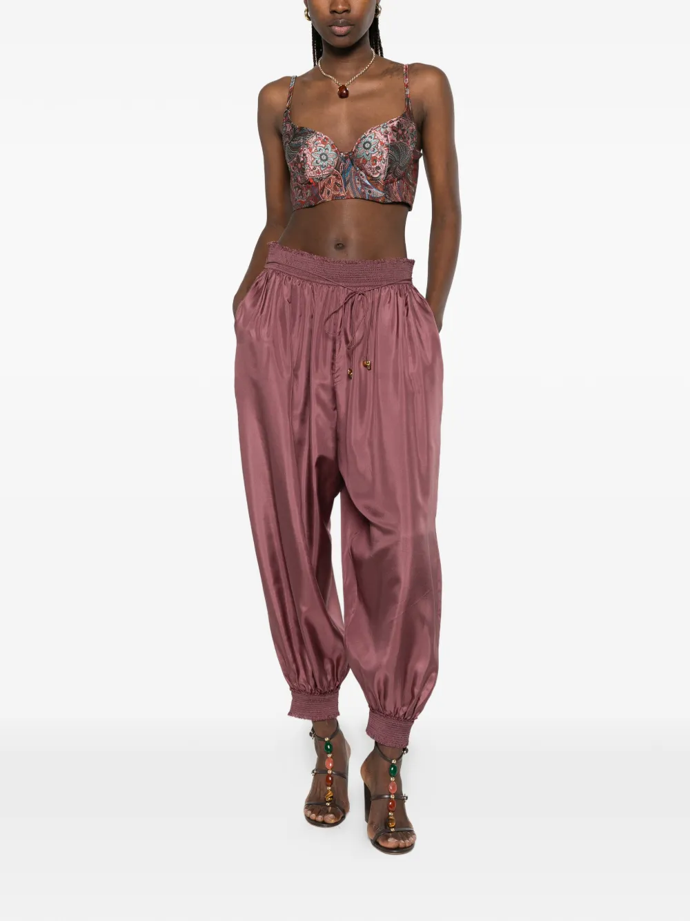 ETRO Top met paisley-print Zwart