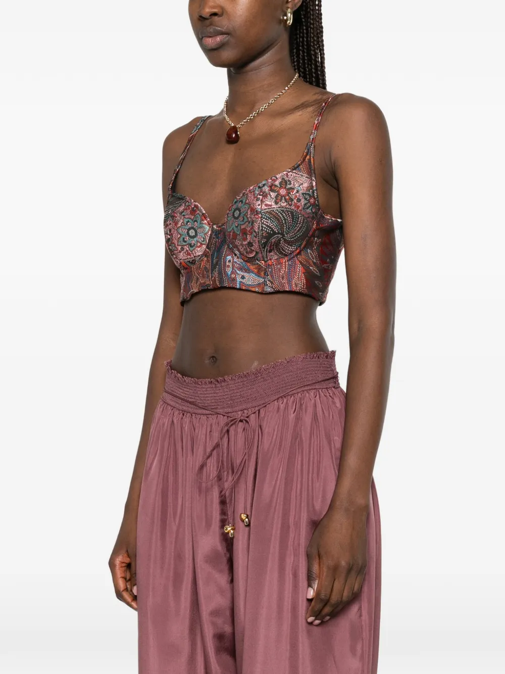 ETRO Top met paisley-print Zwart