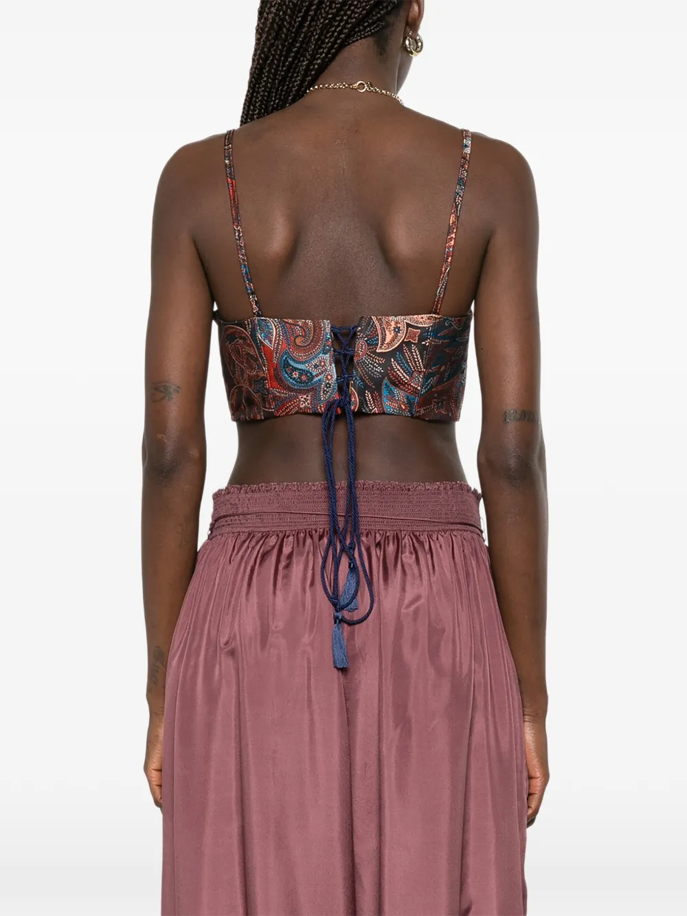 ETRO Top met paisley-print Zwart