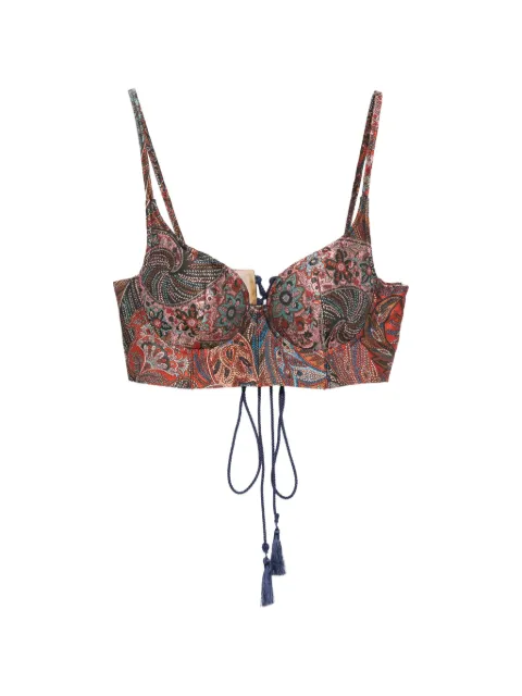 ETRO haut crop à motif cachemire
