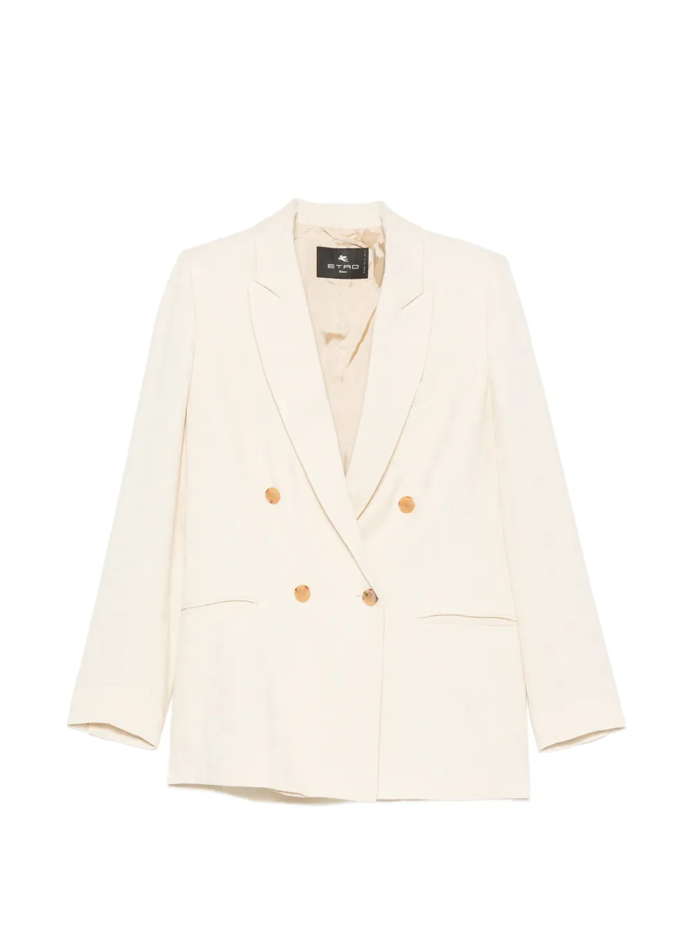 ETRO double-breasted jacquard jacket - Toni neutri