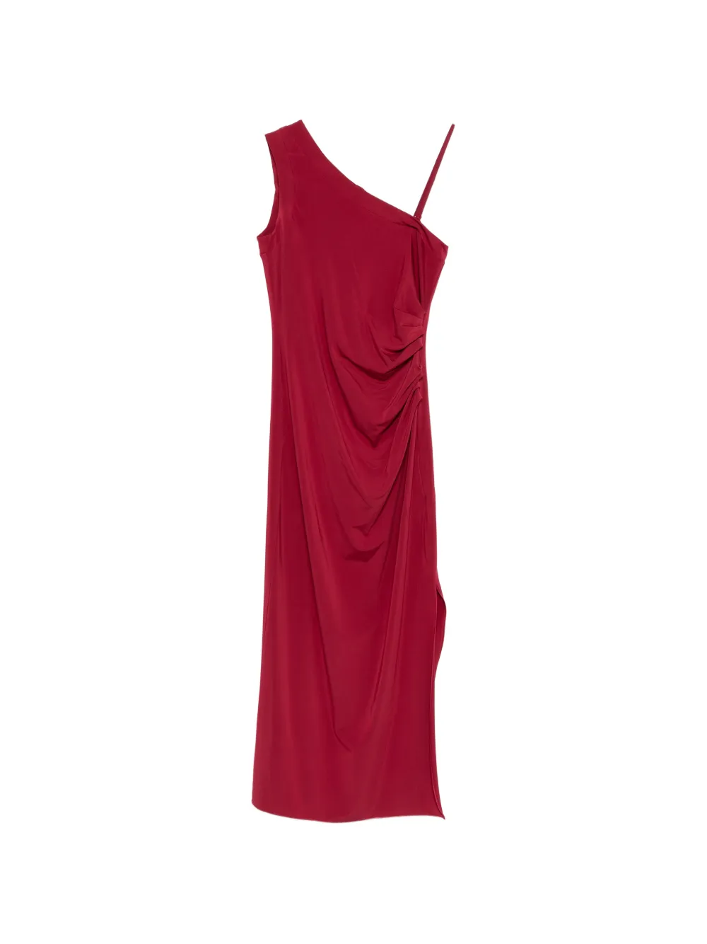 Max Mara asymmetric draped midi dress - Rosso