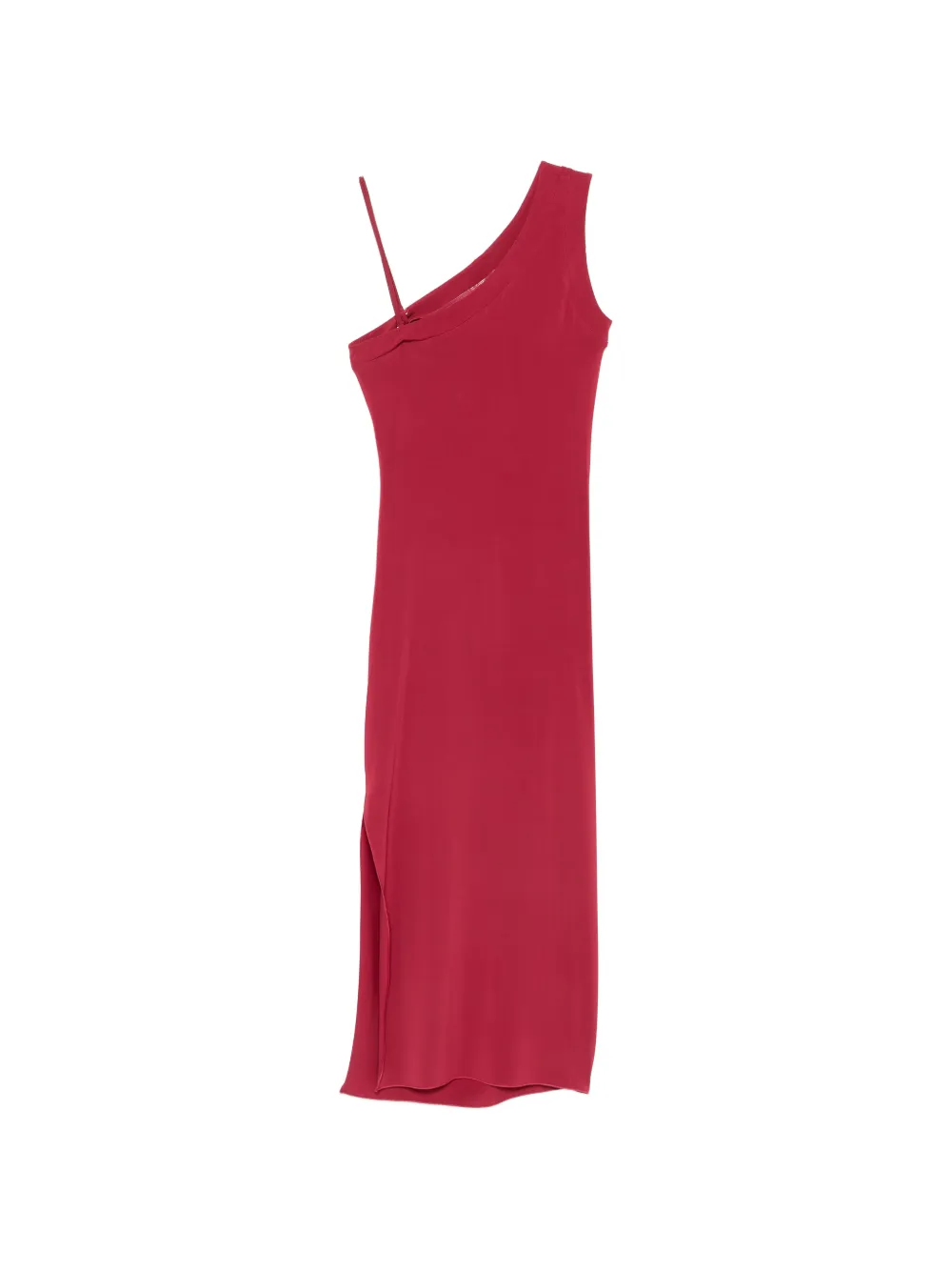 Max Mara Asymmetrische gedrapeerde midi-jurk Rood