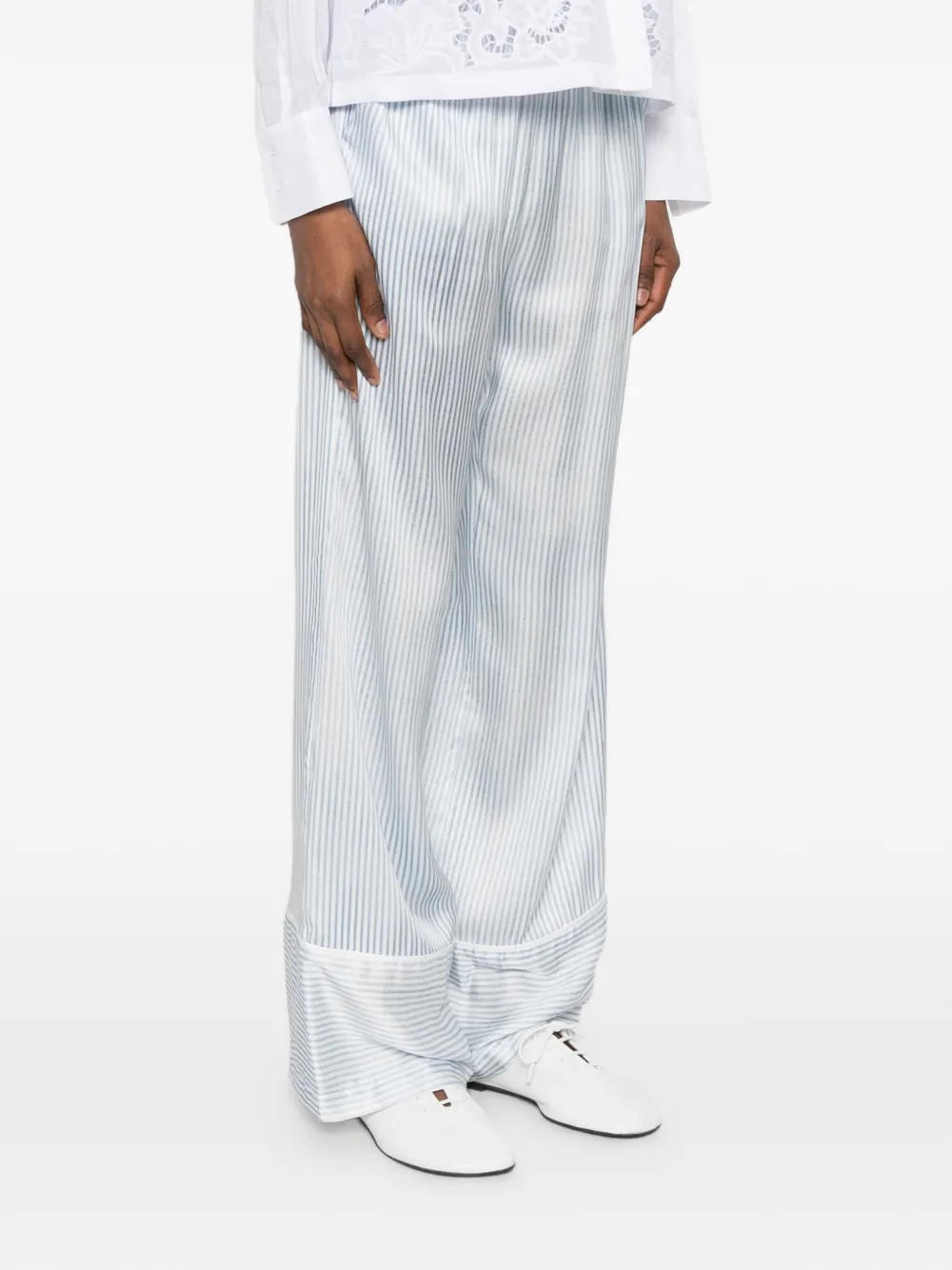 Max Mara Cali blouse met kant Wit