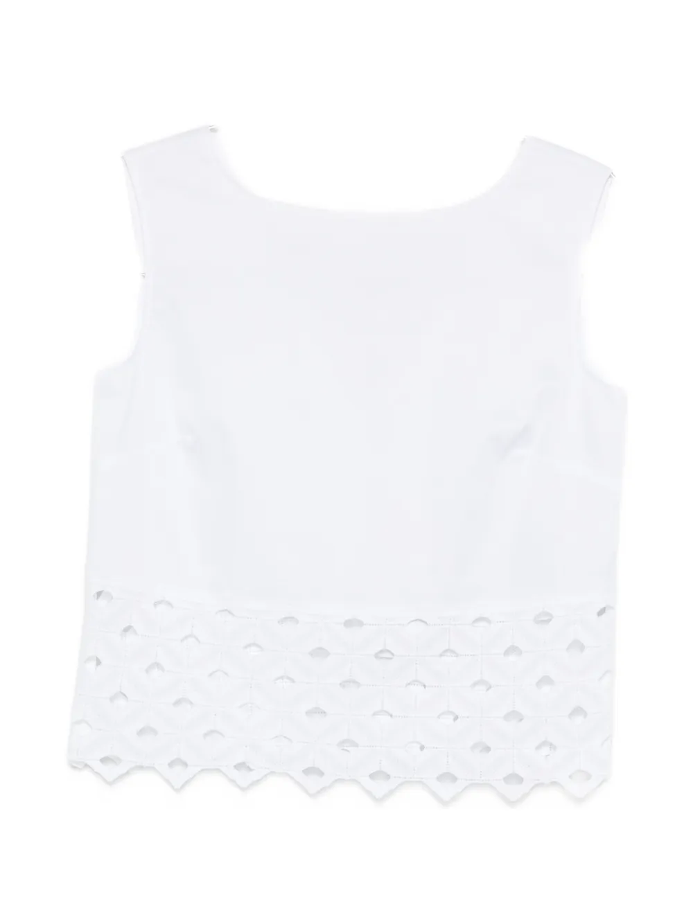 Max Mara BCHMAGGIO broderie-anglaise-detail top - Bianco
