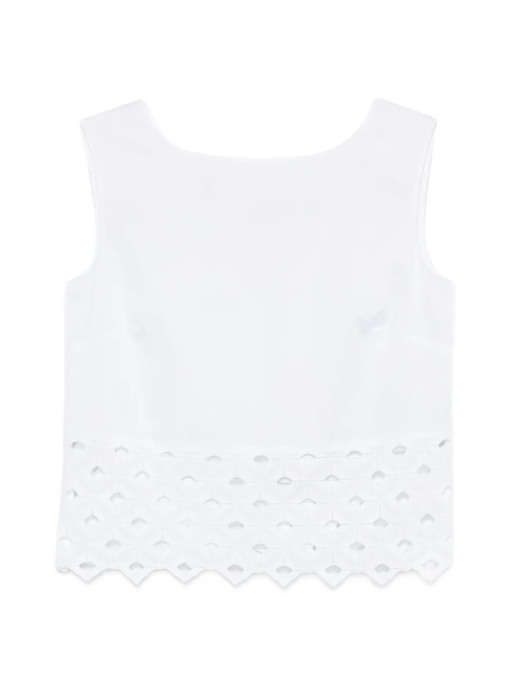 Max Mara BCHMAGGIO broderie-anglaise-detail top - Bianco