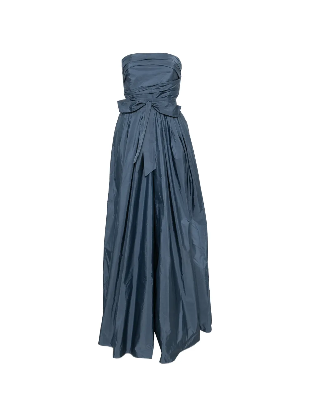 Max Mara Msequinoa strapless belted maxi dress - Blue