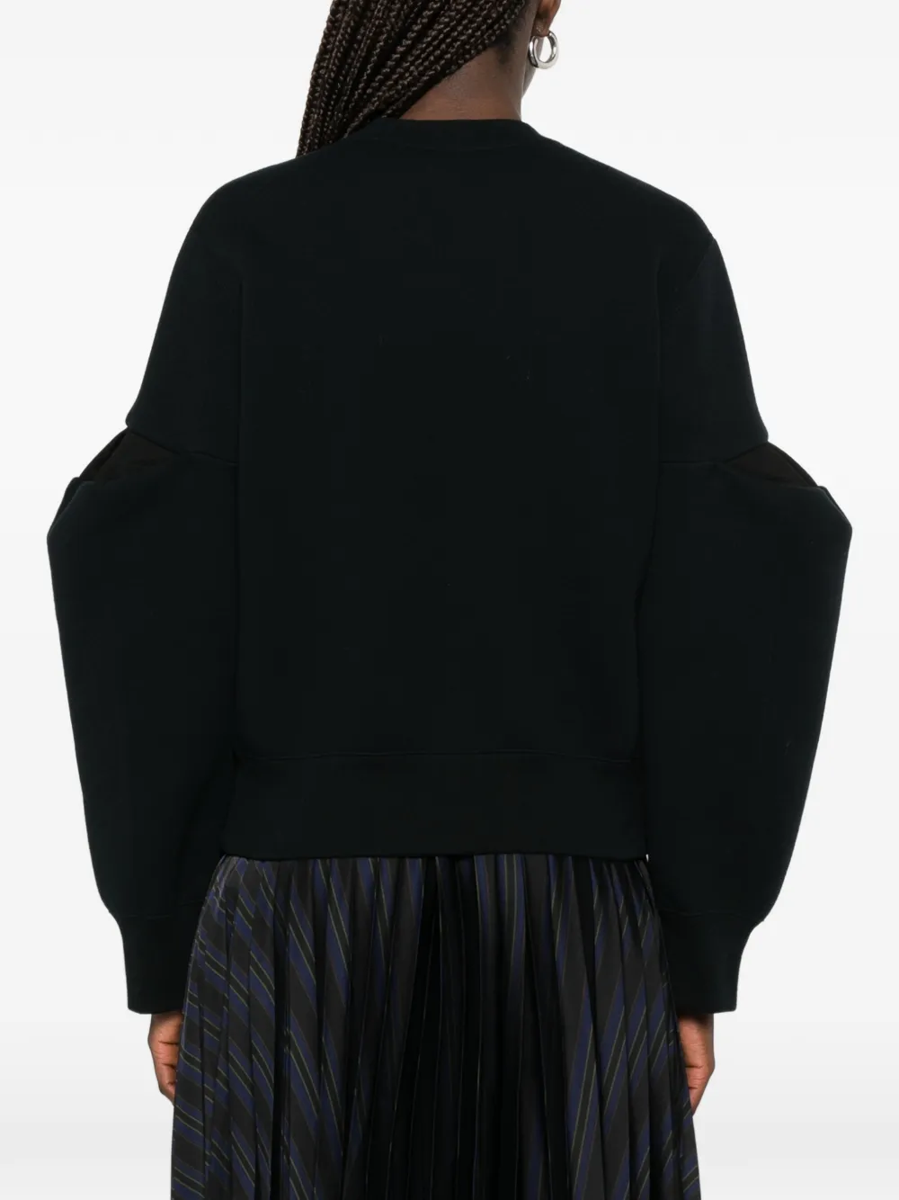 sacai Trui met pofmouwen Zwart