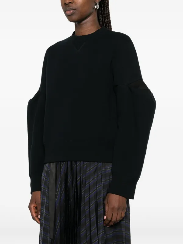 Sacai パフスリーブ セーター | ブラック | FARFETCH JP
