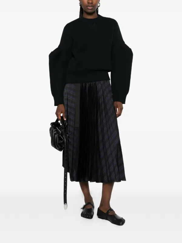 Sacai パフスリーブ セーター | ブラック | FARFETCH JP