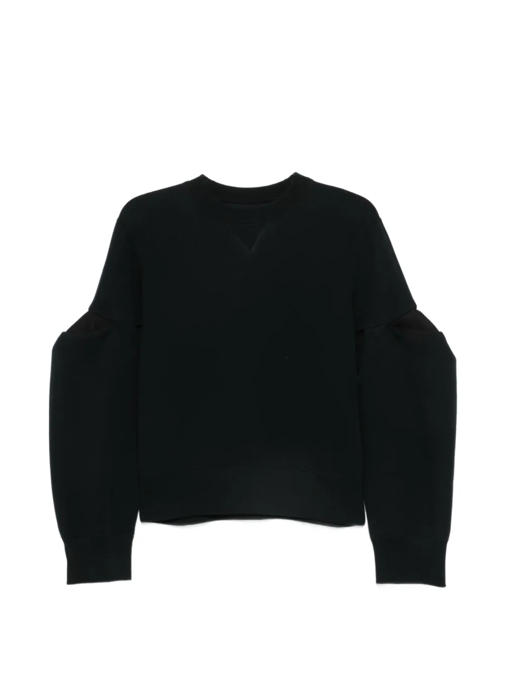 sacai puff-sleeve sweater - Schwarz