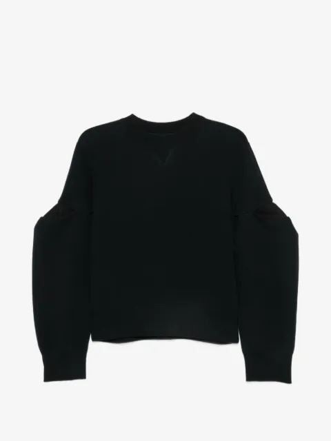 sacai puff-sleeve sweater
