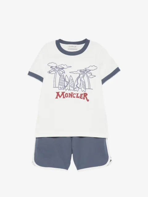 Moncler Enfant logo shorts set (set of two)