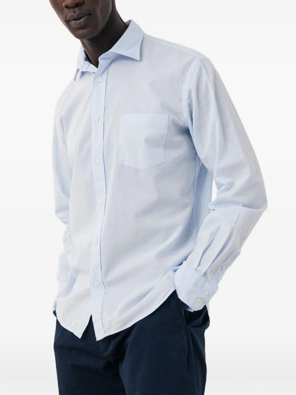  Hartford Camicia Paul Con Taschino - Blu 