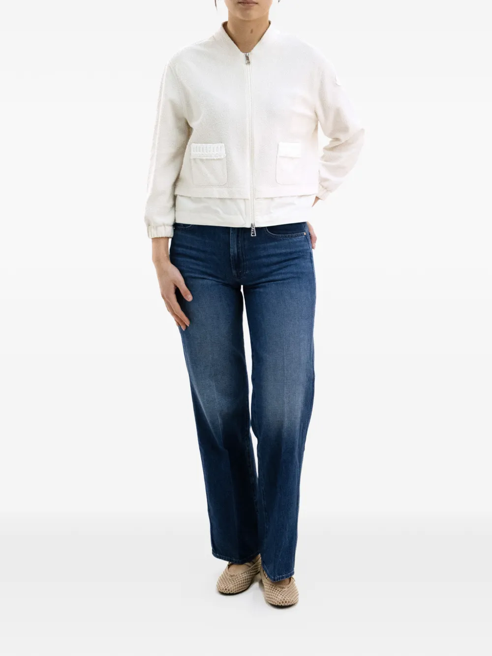 Moncler Zip-fastening Cardigan - Neutrals 