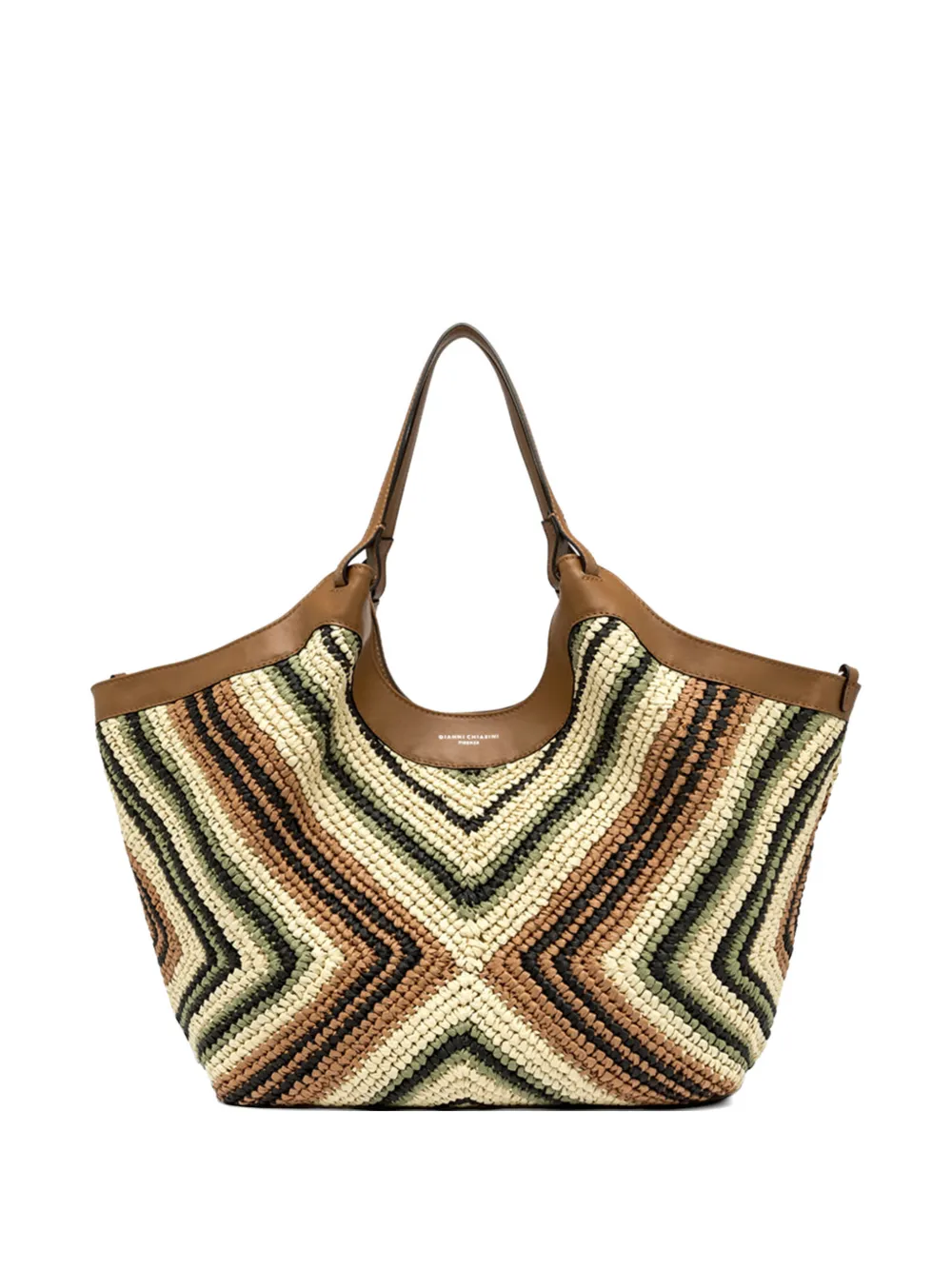 GIANNI CHIARINI Dua woven shoulder bag - Toni neutri