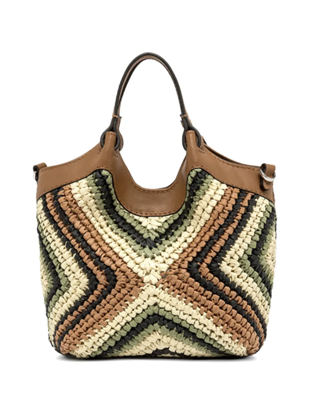  Gianni Chiarini Dua Woven Shoulder Bag - Brown 
