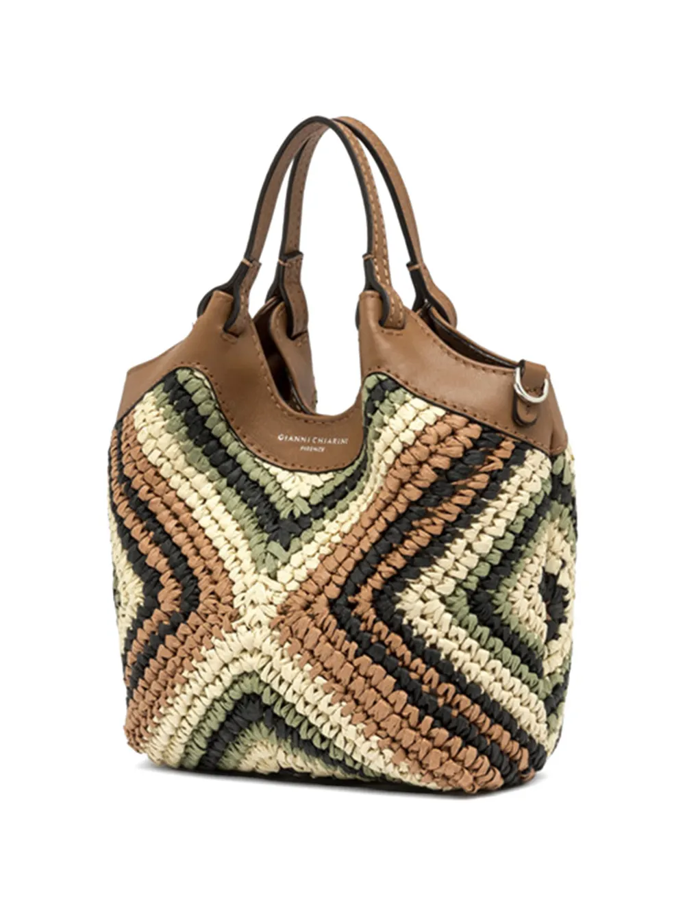  Gianni Chiarini Dua Woven Shoulder Bag - Brown 