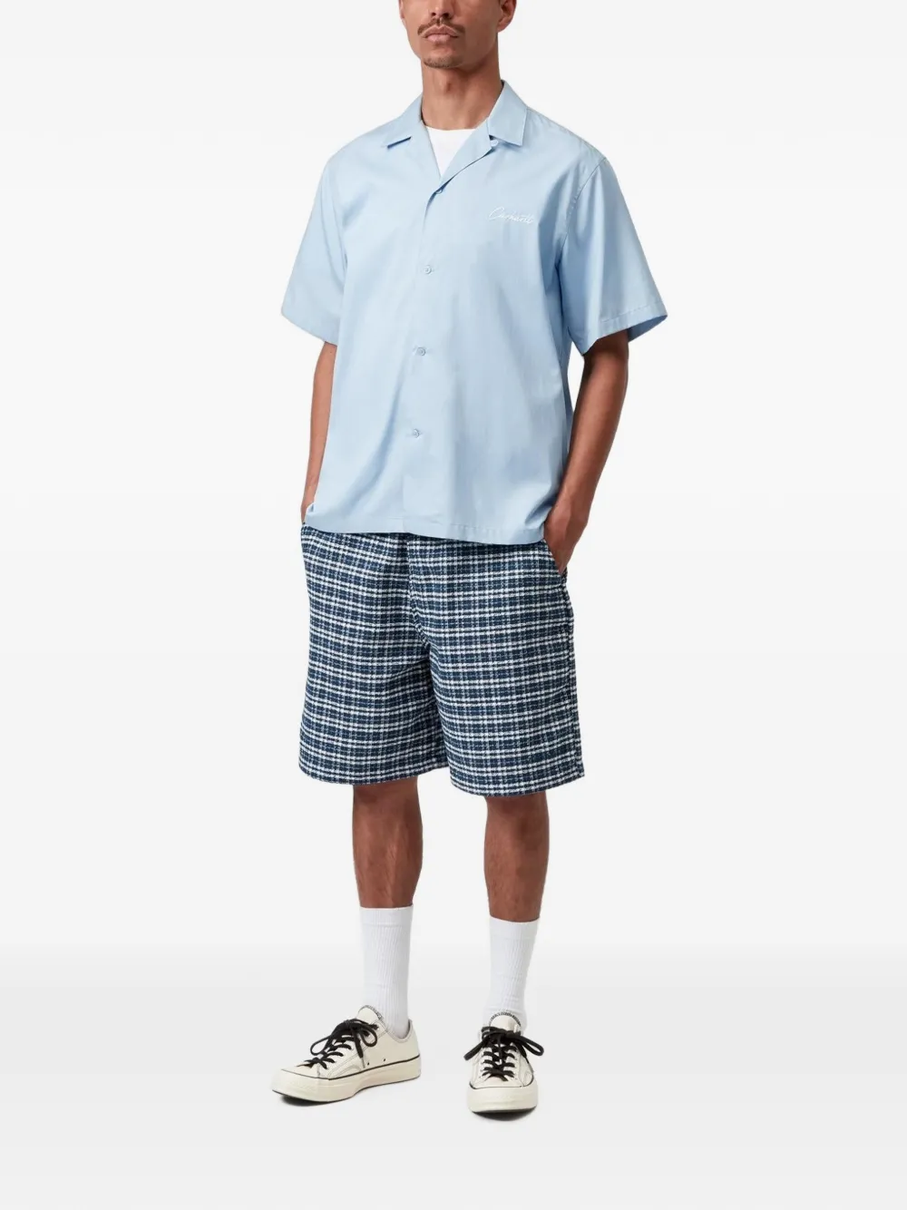 Carhartt WIP Delray overhemd met korte mouwen Blauw