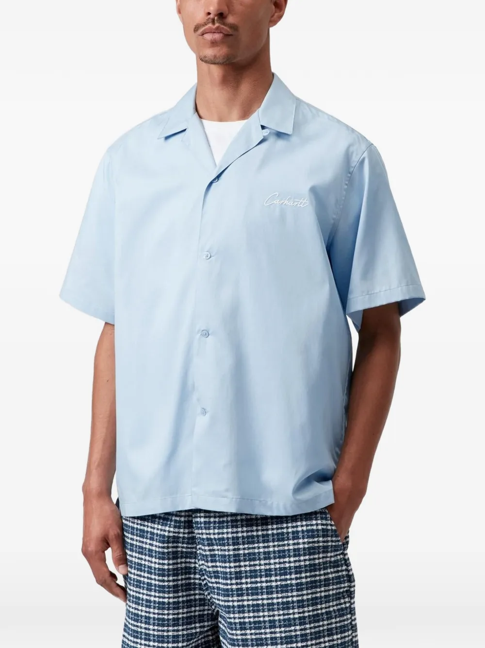 Carhartt WIP Delray overhemd met korte mouwen Blauw