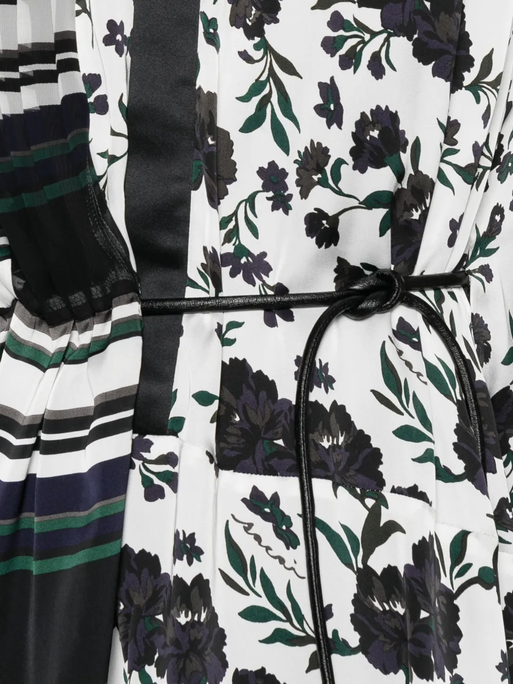 sacai Midi-jurk met bloemenprint Wit