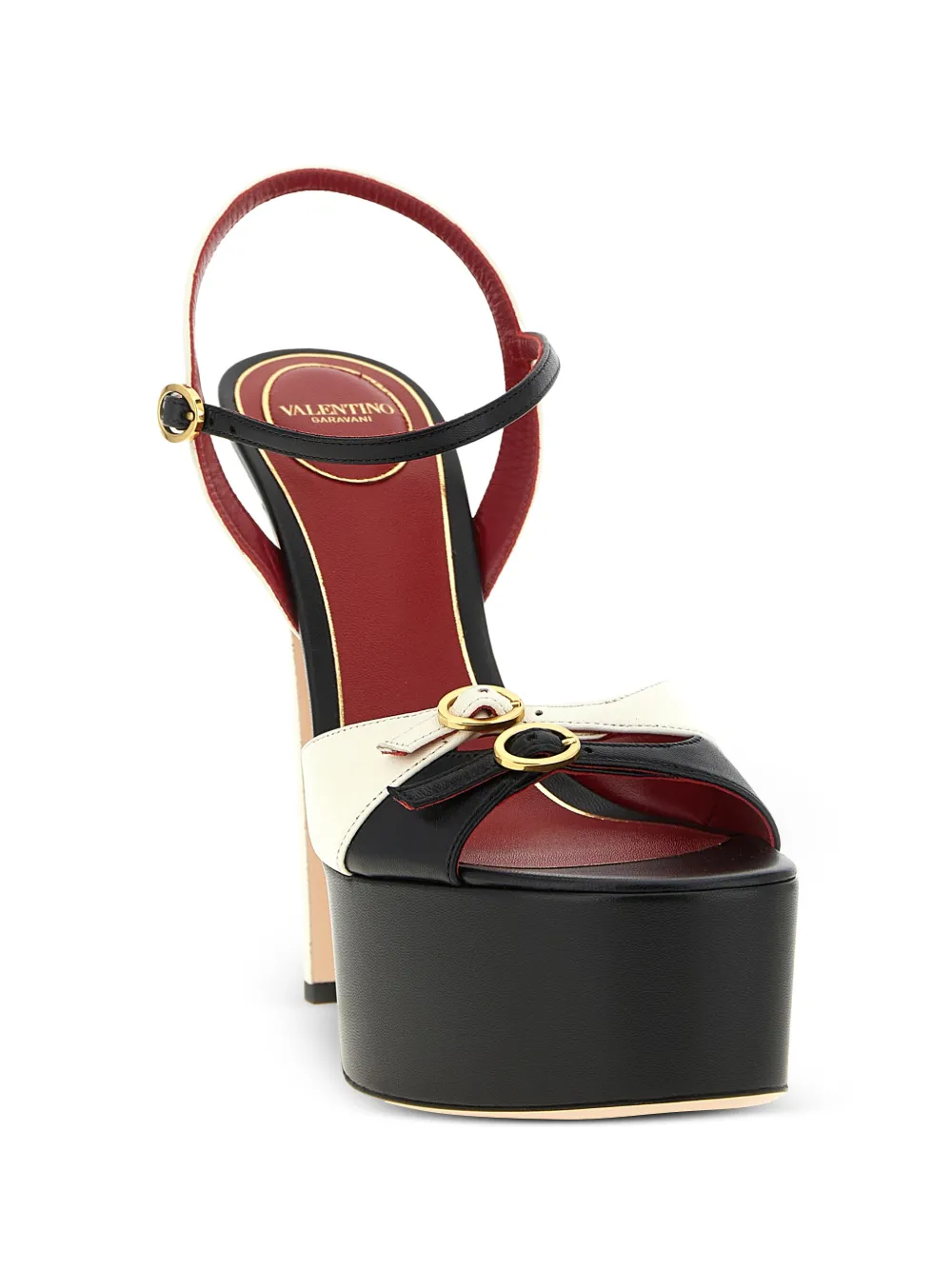 Valentino Garavani two-tone platform sandals Beige